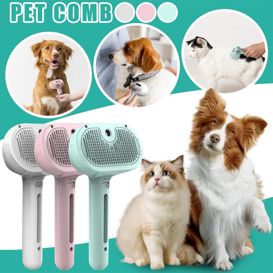 Pet Steam Grooming Brush – Hair Removal